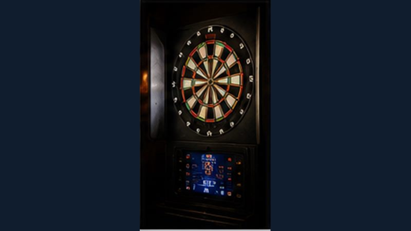 Electronic dartboard cabinet